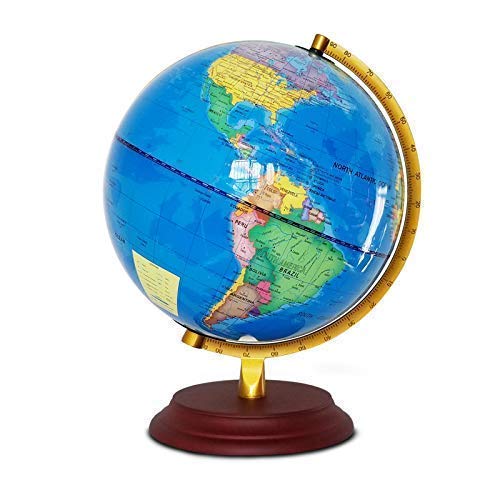 10 Inch Educational World Globe for Kids & Adults - Classroom Learning, Home Office Decor with Stand | Perfect for Geography Lessons, Teaching Demos & Stylish Desk Decoration