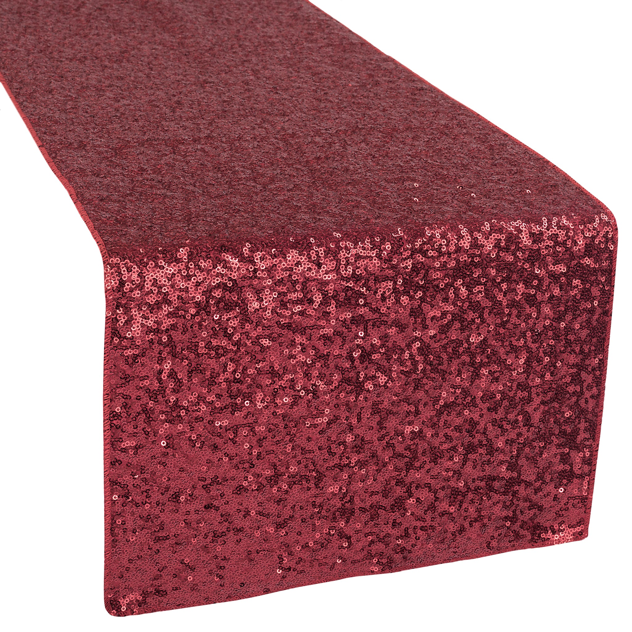Glitz Sequin Table Runner Burgundy - Elegant Sparkly Dining Table Decor for Weddings, Parties, and Holiday Celebrations