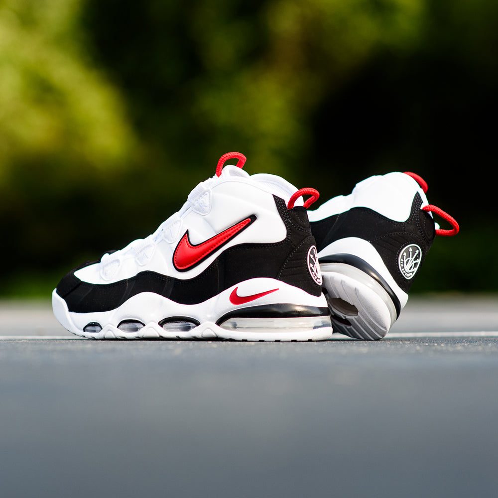Nike Air Max Uptempo '95 Retro Basketball Shoes - White/University Red - Men's Athletic Sneakers for Running, Training & Streetwear Fashion