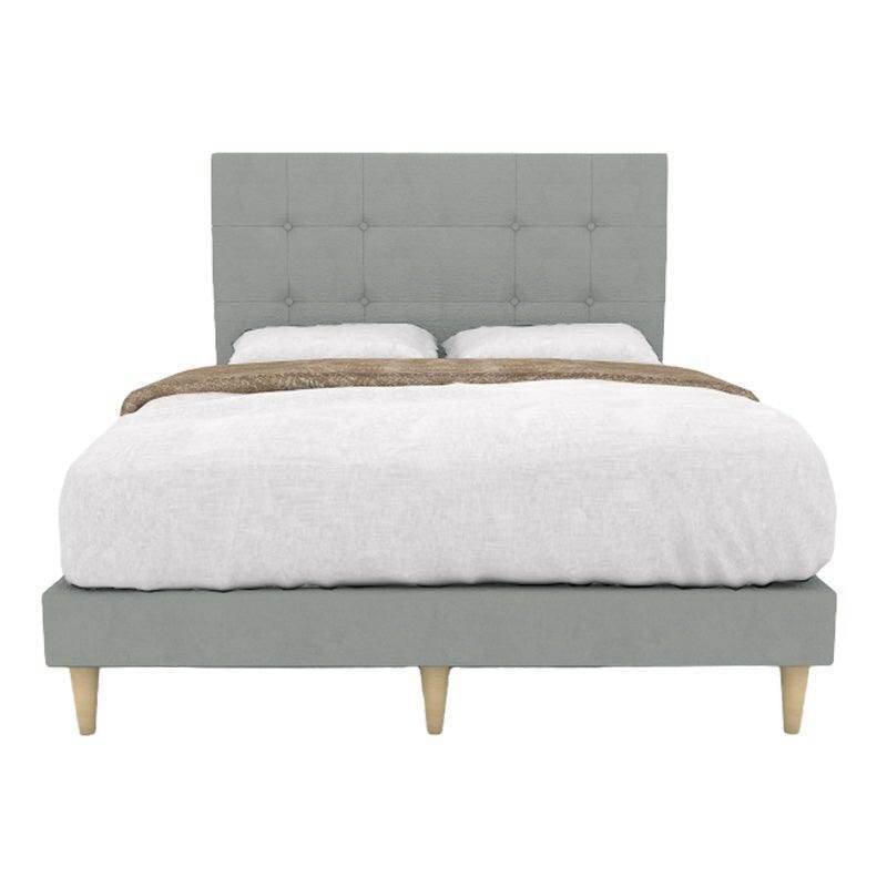 Jaxon Upholstered Fabric Bed Frame - Queen Size, Modern Platform Bed with Wooden Slats, Noise-Free Support - Perfect for Master Bedroom, Guest Room, or Apartment