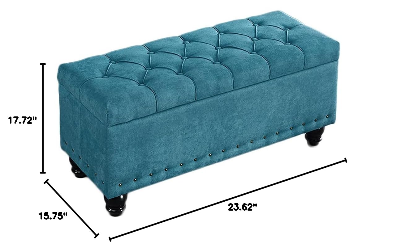 Foldable Storage Ottoman Bench - Multi-Functional Shoe Storage, Footrest & Entryway Seat with Cushioned Comfort | Perfect for Living Room, Bedroom & Dressing Area Organization