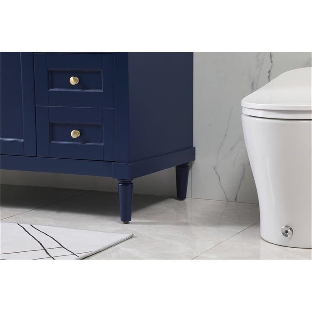 42 Inch Modern Bathroom Vanity with Sink - Elegant Blue Storage Cabinet for Bathroom Organization | Perfect for Small Bathrooms & Powder Rooms