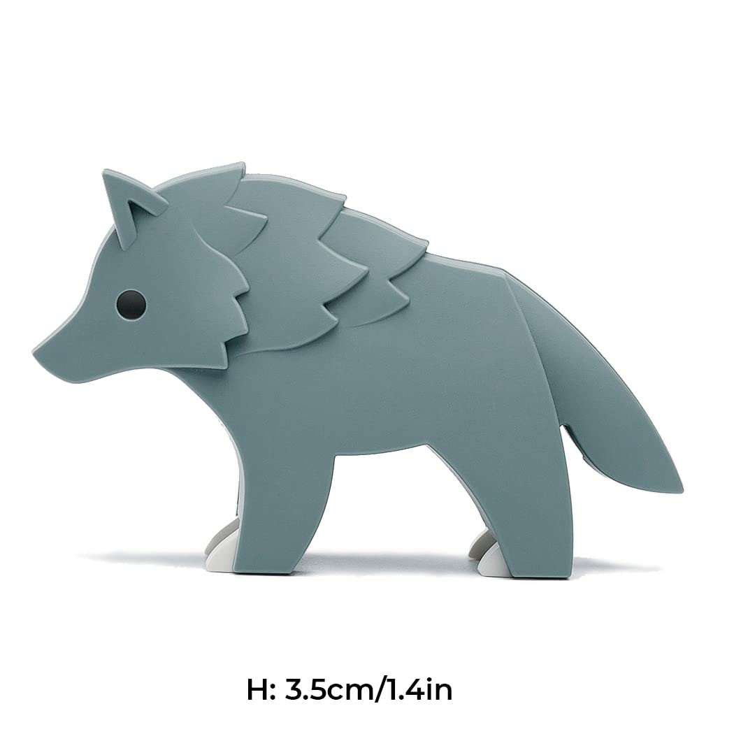 HalfToys Wolf Magnetic 3D Puzzle - STEM Educational Building Toy for Kids Ages 3+ | Interactive Brain Teaser & Early Learning Animal Figurine Set | Perfect Birthday Gift for Boys & Girls | Fun Classroom & Homeschool Activity for Preschoolers
