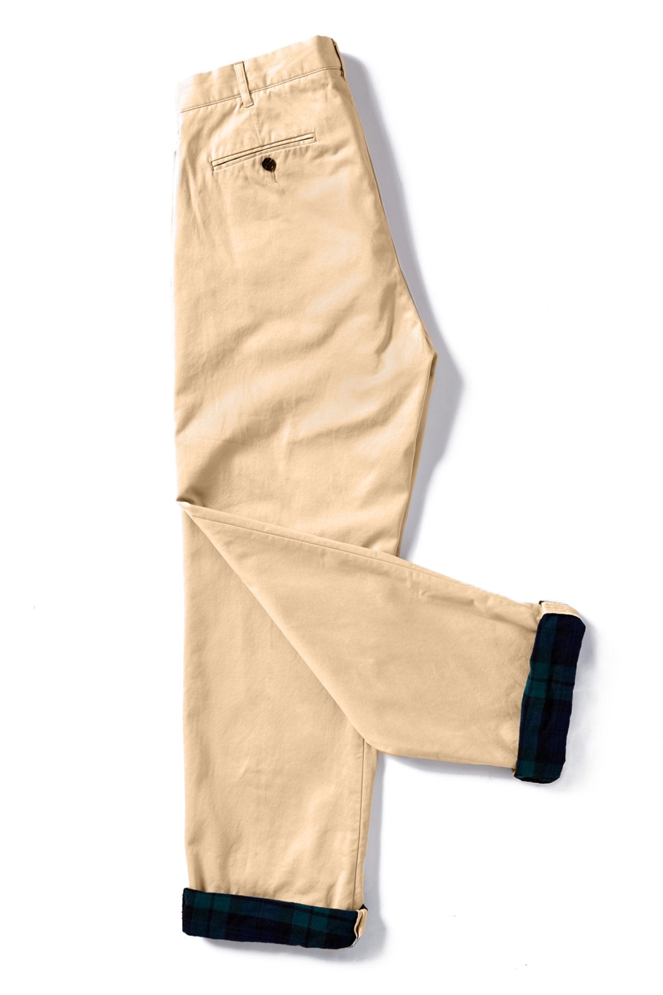 Flannel Lined Tan Harbor Pant With Blackwatch Tartan - Comfortable Winter Work Pants for Outdoor Activities and Casual Wear