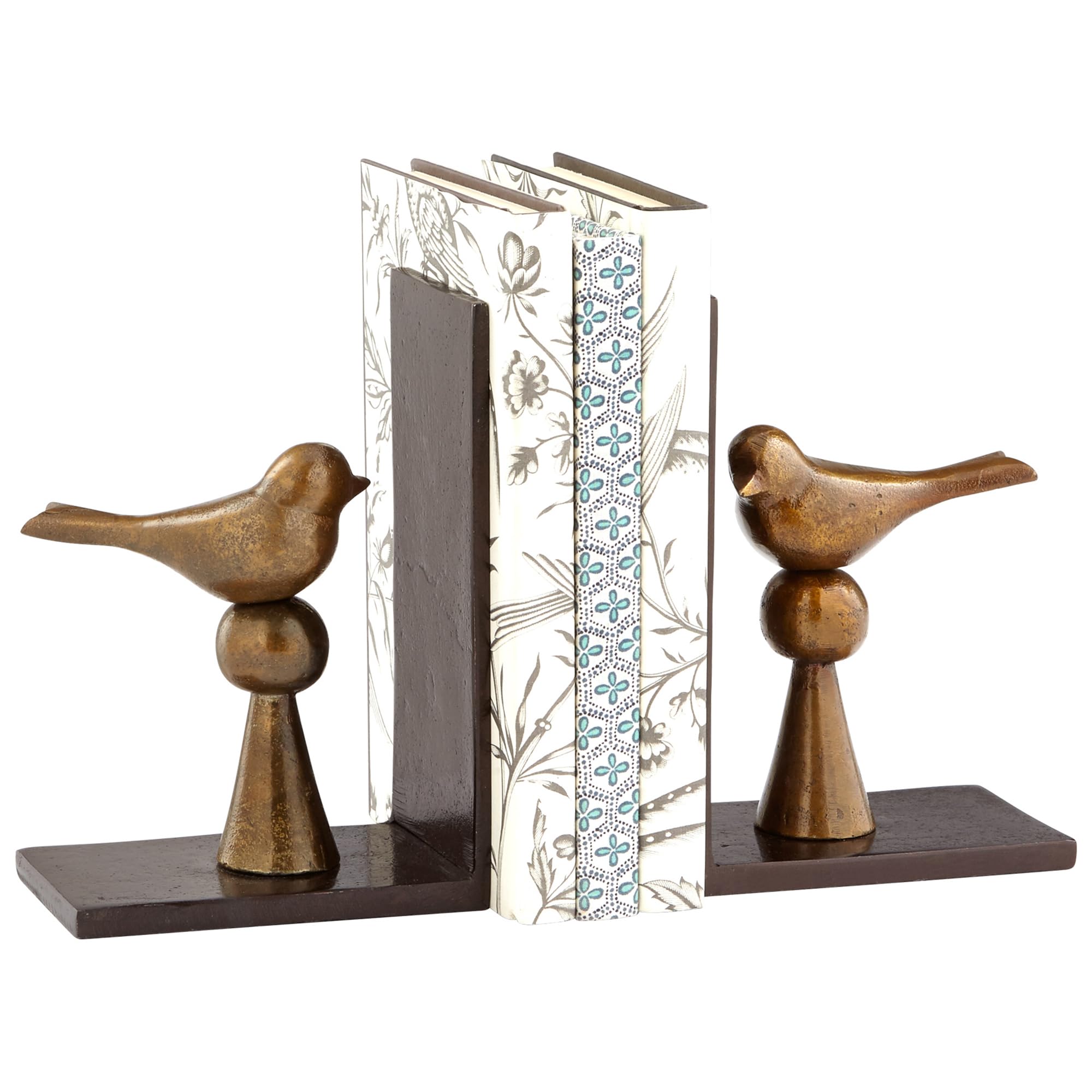Cyan Design 08289 Birds and Books - Vintage Home Decor Bookends for Living Room, Office & Library | Perfect Gift for Book Lovers & Collectors