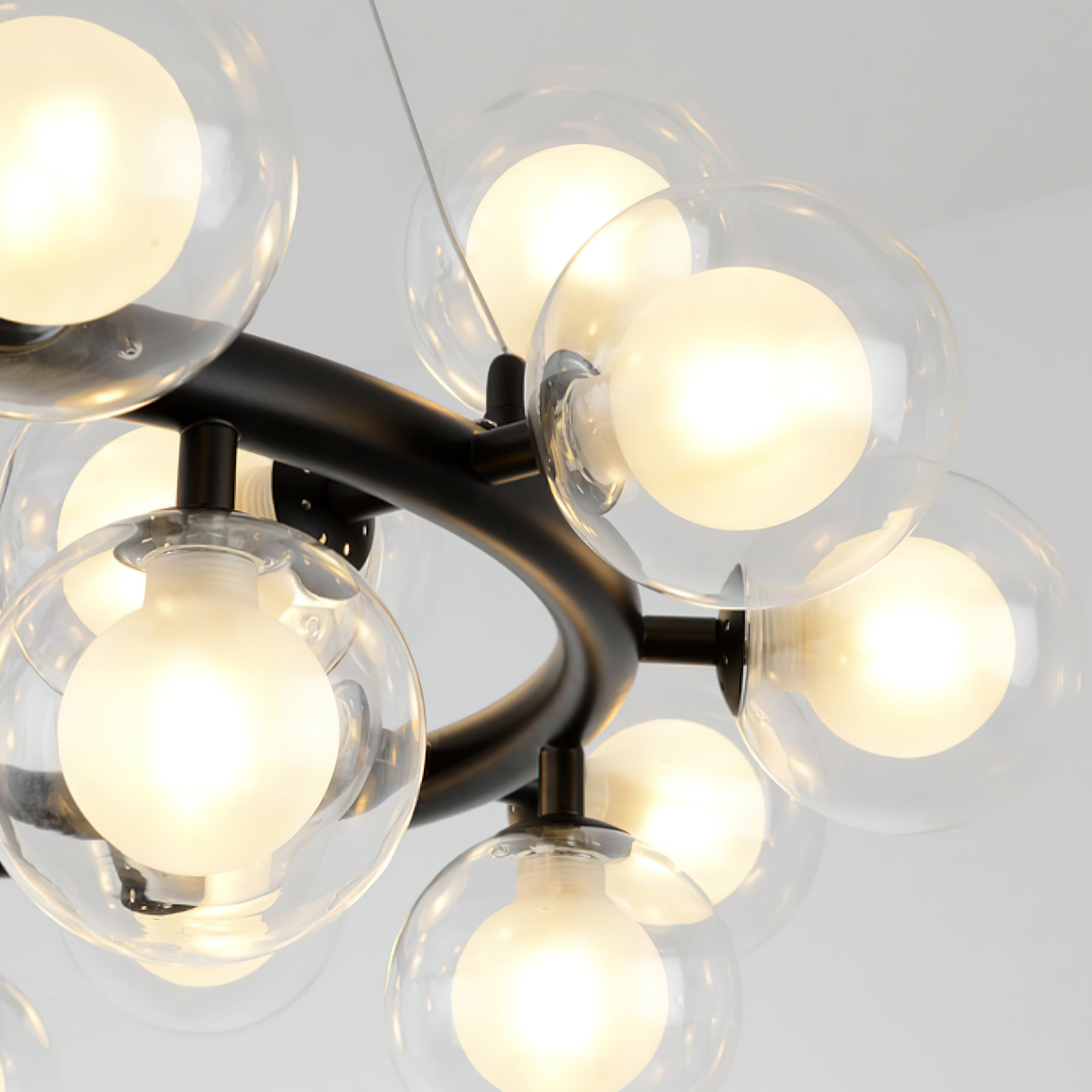 Stylish Bubble Ball Chandelier - Modern Crystal Glass Pendant Light Fixture for Dining Room, Bedroom & Living Room Decor | Perfect for Home, Hotel and Wedding Venue Lighting