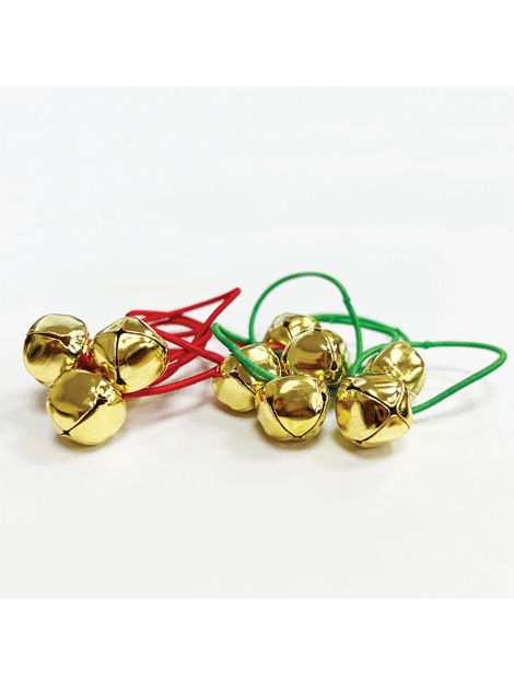Christmas Sleigh Bells Braiding Bands for Hair - Festive Holiday Hair Accessories for Kids & Adults | Perfect for Christmas Parties, DIY Crafts & Seasonal Decorations