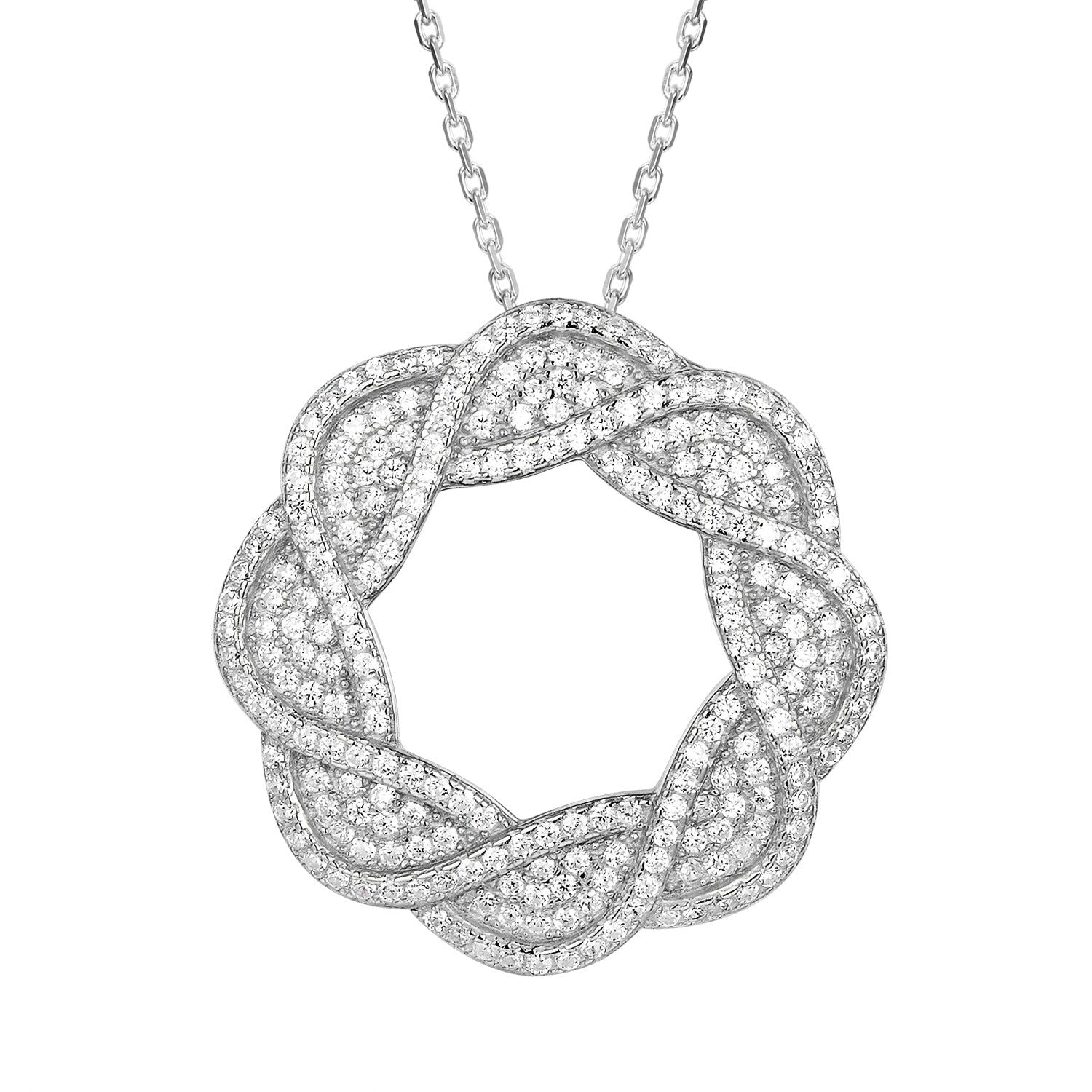 Infinity Open Circle Love Pendant Necklace for Women - Sterling Silver Chain Jewelry Gift for Her - Perfect for Anniversaries, Valentine's Day & Everyday Wear