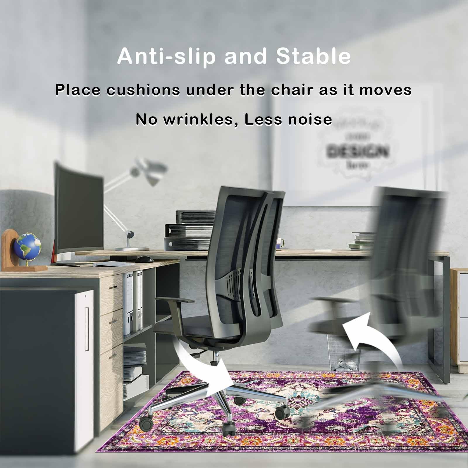 Premium Office Chair Mat for Carpet & Hardwood Floors - Heavy Duty Desk Chair Protector Mat for Computer Chairs - Perfect for Home Office, Gaming Setup & Workspace Protection