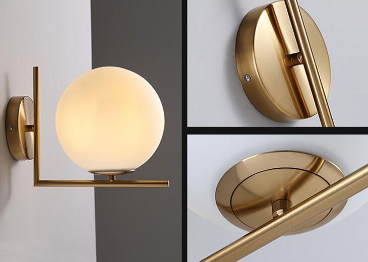 LED Ball of Light Wall Sconce - Modern Dimmable Wall Light Fixture for Bedroom, Living Room & Hallway - Elegant Home Decor Lighting