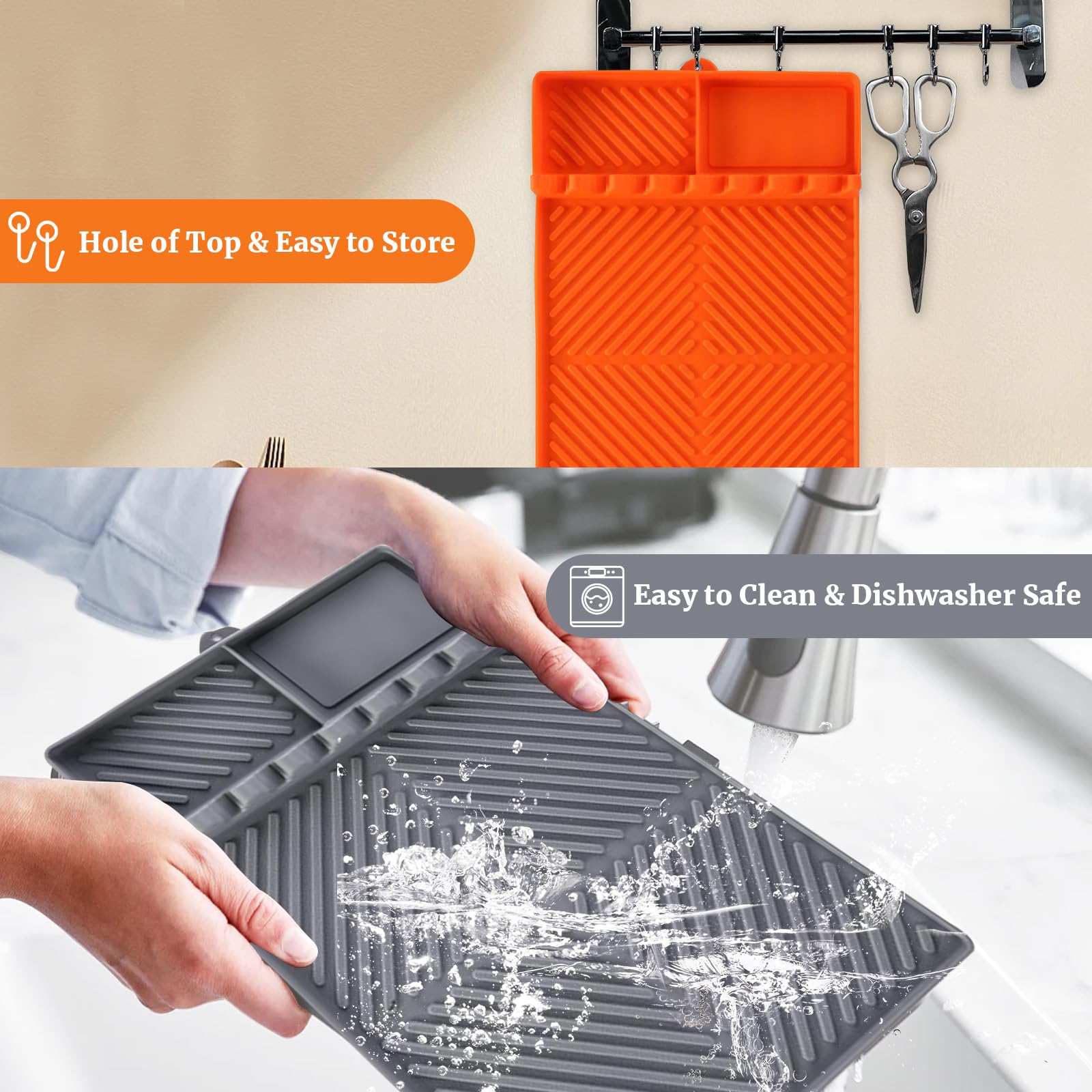 Heat Resistant Silicone Grill Mat for Blackstone Griddle - 16