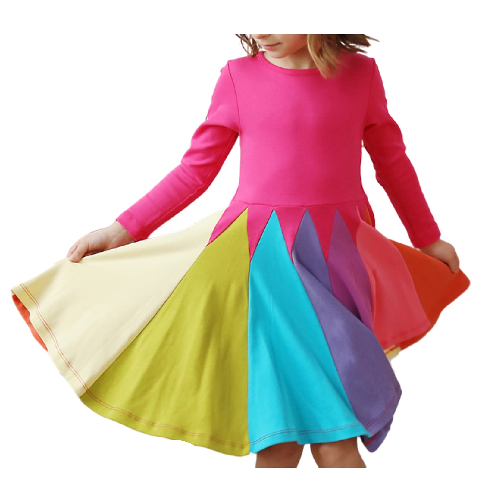 Rainbow Ruffle Toddler Girl Summer Dress - Playwear for Outings & Parties