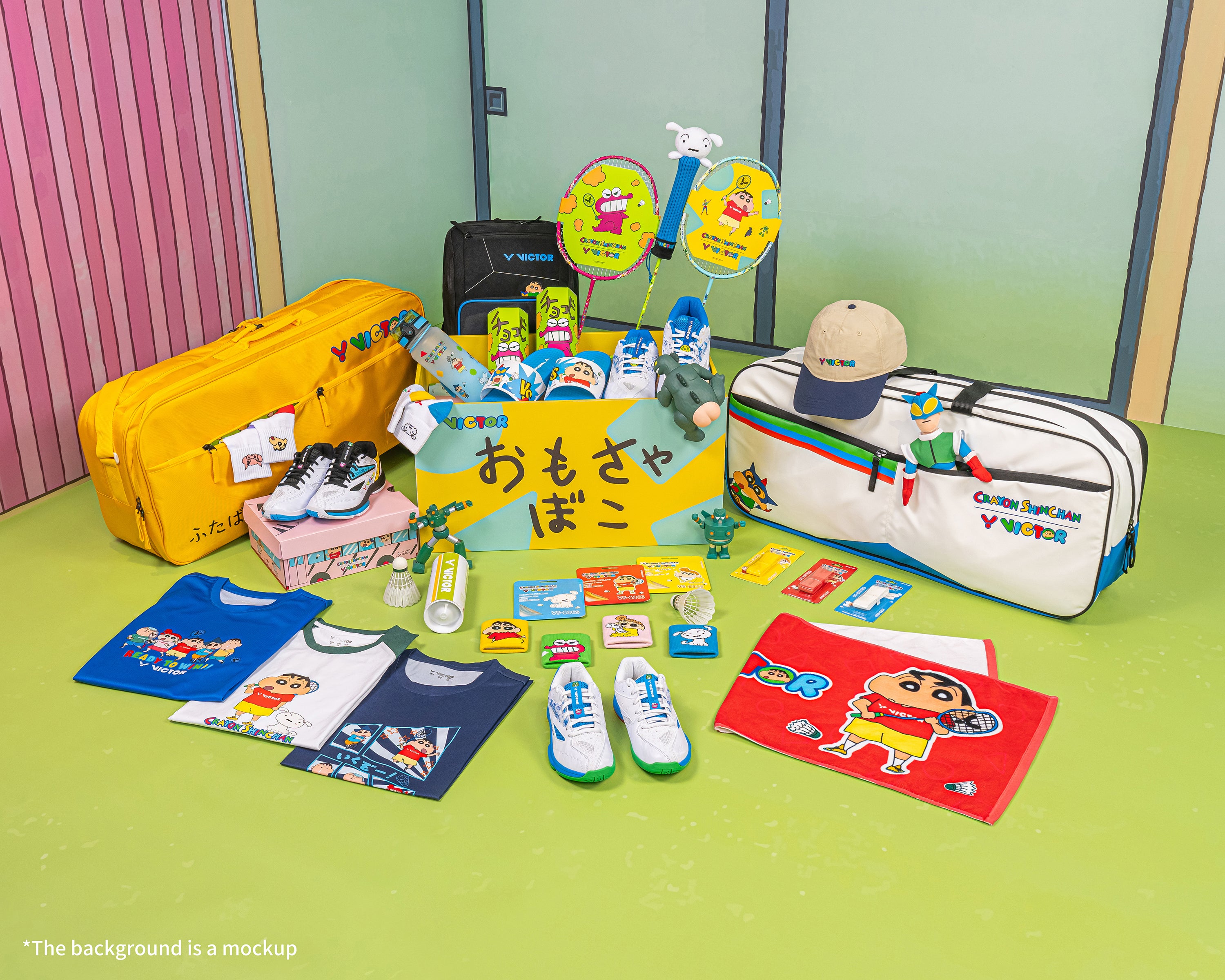 Victor x Crayon Shin Chan Junior Court Shoes A39JRCS AC - White/Black Kids Sneakers for School, Sports & Casual Wear