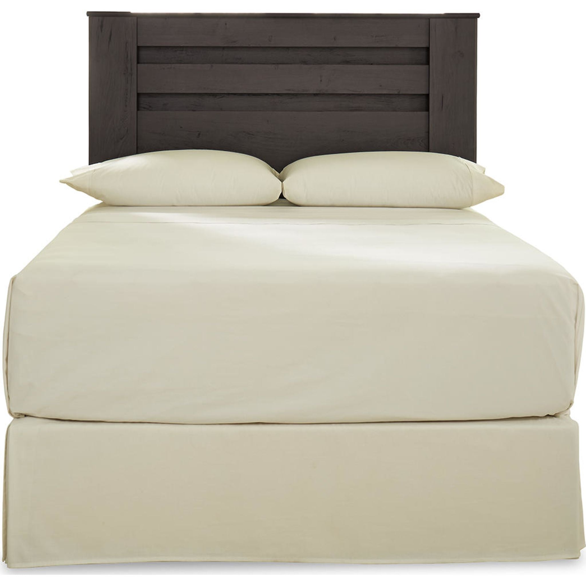 Brinxton Full Panel Upholstered Headboard - Charcoal Grey Fabric Bed Frame for Master Bedroom & Guest Room Decor