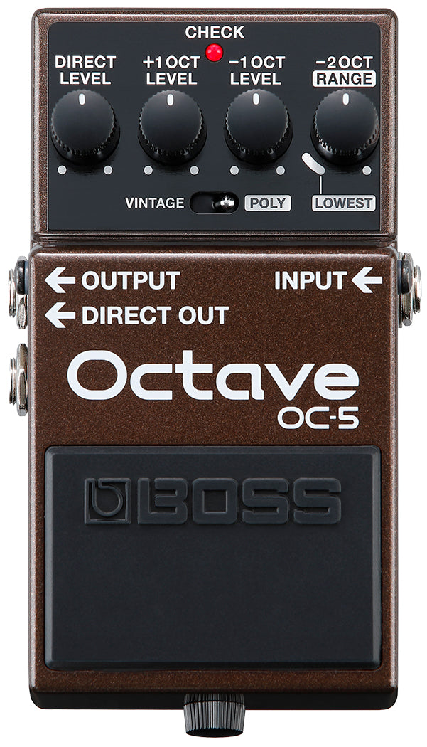 Boss OC-5 Octave Compact Guitar Effects Pedal for Bass & Electric Guitar - Perfect for Live Performances & Studio Recording