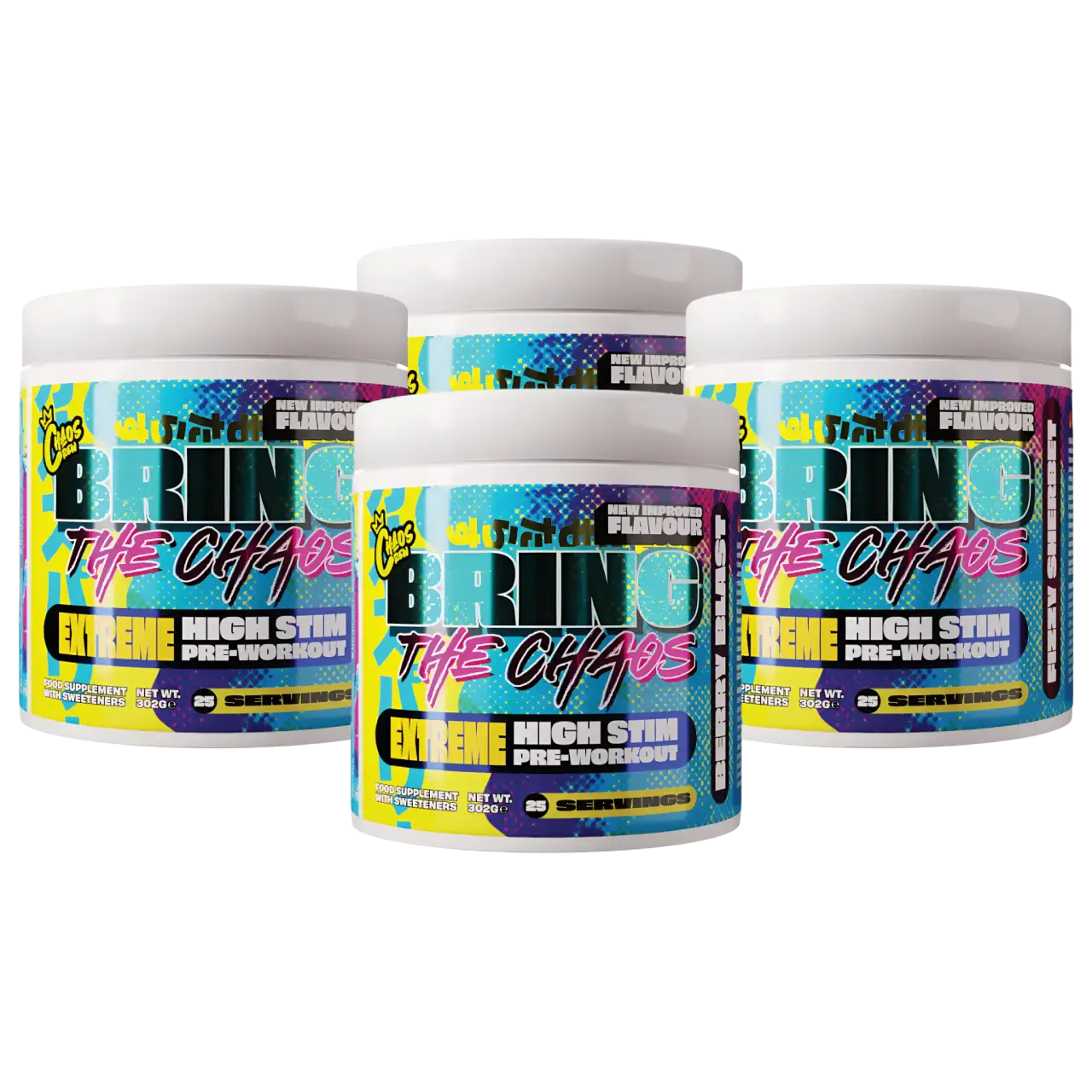 Chaos Crew Bring the Chaos V2 Pre Workout Powder - 325g for Extreme Energy, Focus & Endurance | Gym, Bodybuilding & Athletic Performance Supplement