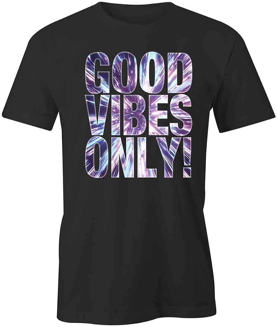 Good Vibes Only Graphic T-Shirt - Black Printed Cotton Tee for Men & Women | Casual Wear, Street Style, Music Festivals