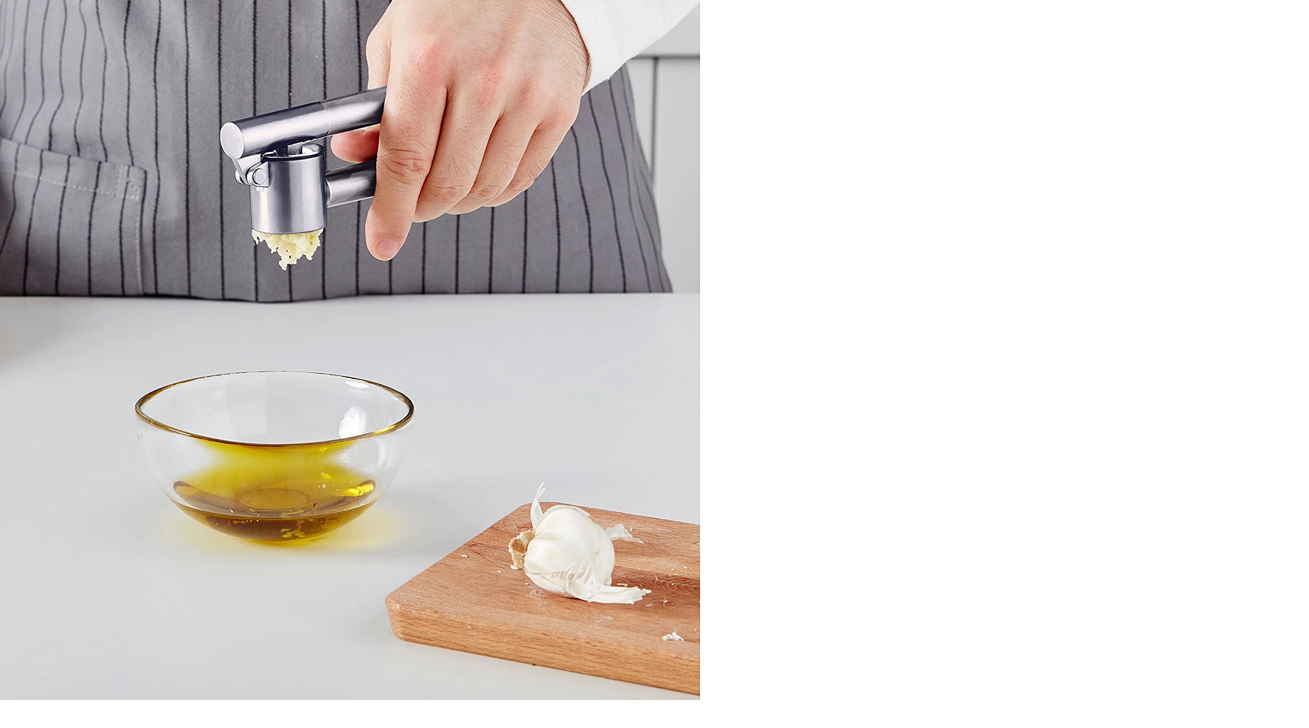 Stainless Steel IKEA KONCIS Garlic Press - Durable & Easy to Clean - Perfect for Cooking, Meal Prep & Restaurants - Pack of 1