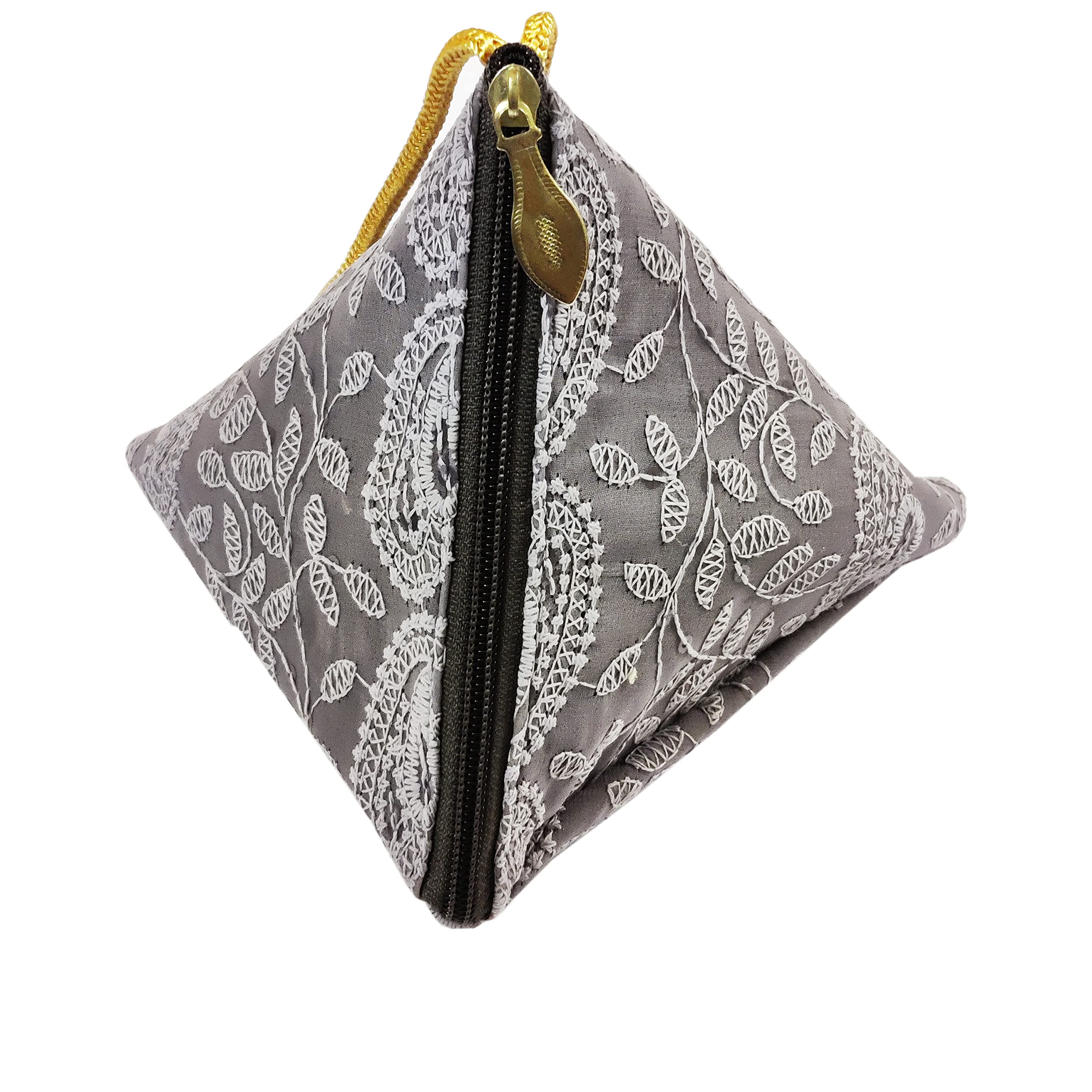 Avanti Creations Lucknowi Embroidered Potli Bags - Elegant Indian Clutch Purse for Women, Wedding Gift Bag, Festival Accessory | Perfect for Bridal Shower, Diwali Gifts & Traditional Occasions