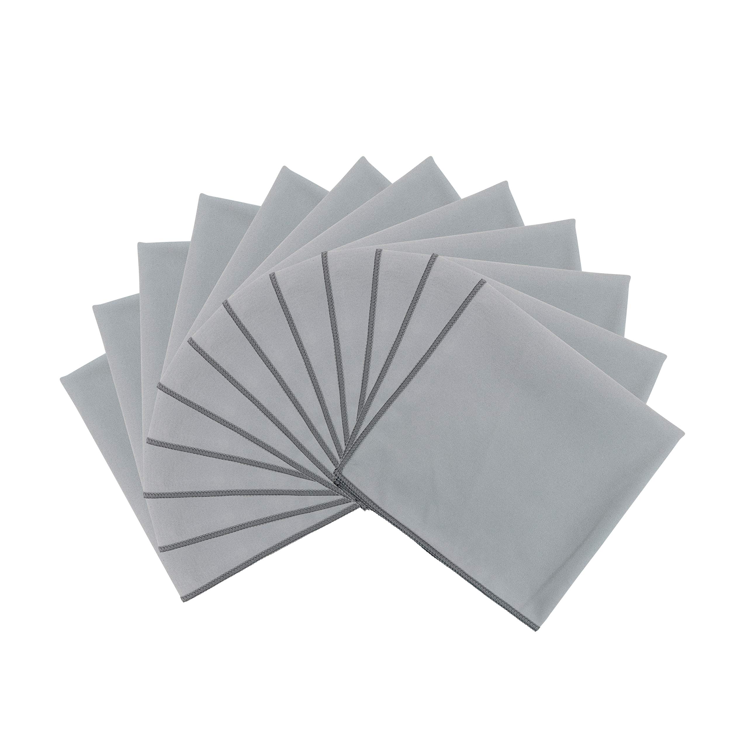 **Arkwright Microfiber Suede Glass Cleaning Cloths - Pack of 216, Super Absorbent Dish Drying & Cleaning Towels for Home, Kitchen, Gym, Car, Windows (16x16 Inches, Grey) - Ideal for Streak-Free Shine & Quick Drying**