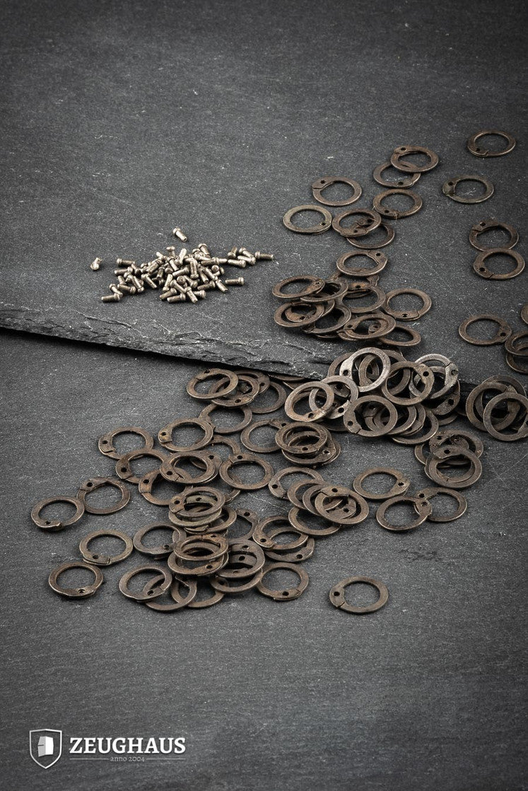 9mm Stainless Steel Loose Flat Rings with Rivets - 1kg Bulk Pack for Jewelry Making, DIY Crafts & Leatherworking Projects