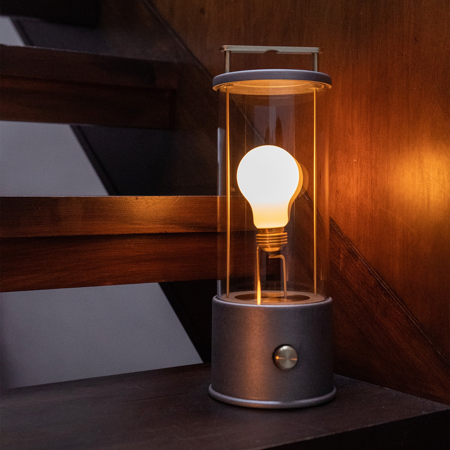 Rugged Muse Portable LED Lamp in Raw Aluminum - Perfect for Camping, Hiking, and Outdoor Adventures