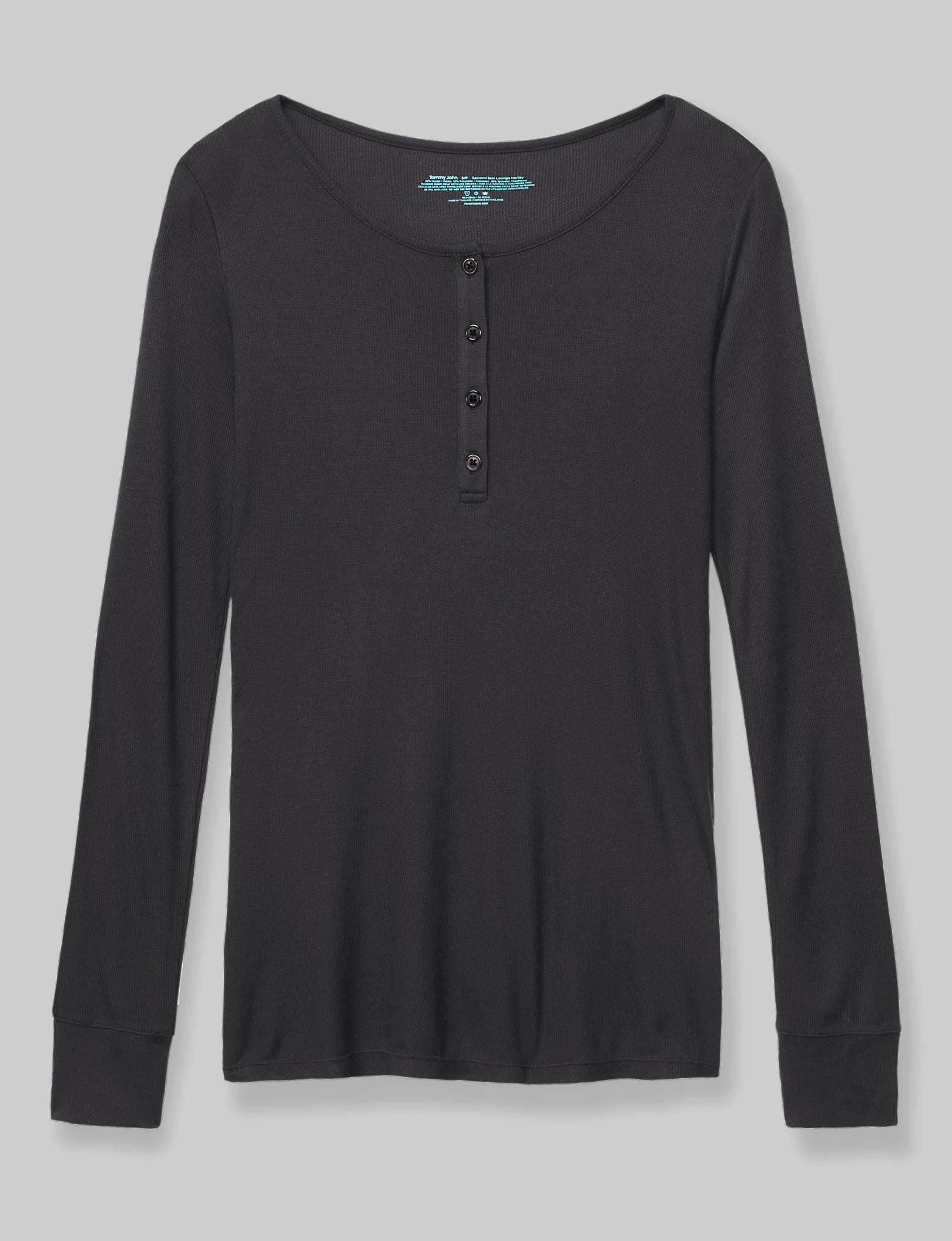 Women's Casual Henley Long Sleeve Shirt - Soft Cotton Relaxed Fit T-Shirt for Lounge, Sleep & Everyday Wear