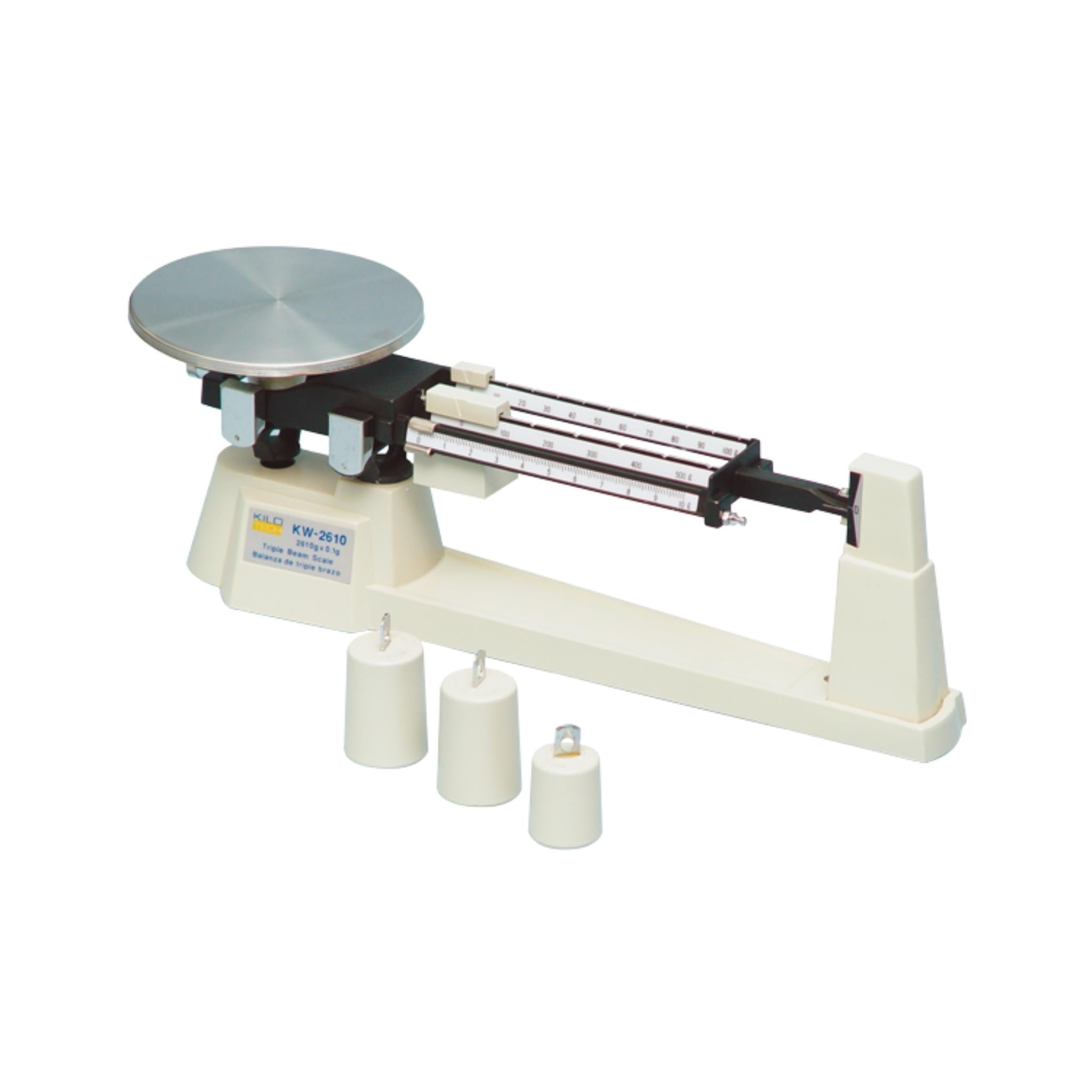 Kilotech KW 2610 Triple Beam Balance Scale - 500g x 0.1g Precision Lab Scale for Science Experiments, Chemistry & Classroom Use