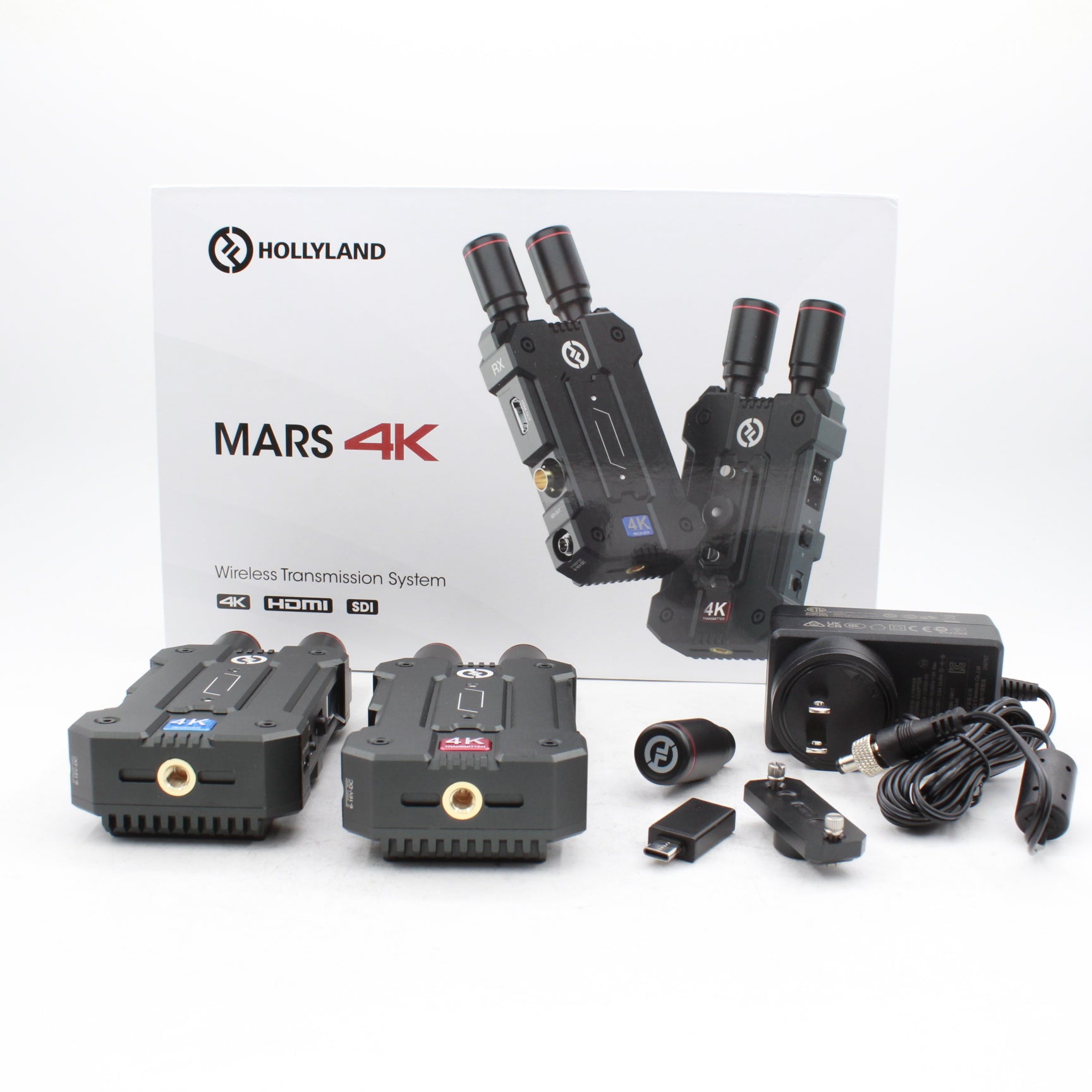 Hollyland Mars 4K SDI/HDMI Wireless Video Transmission System - Open Box Excellent Condition | Professional Wireless Video Transmitter for Live Streaming, Film Production & Broadcast