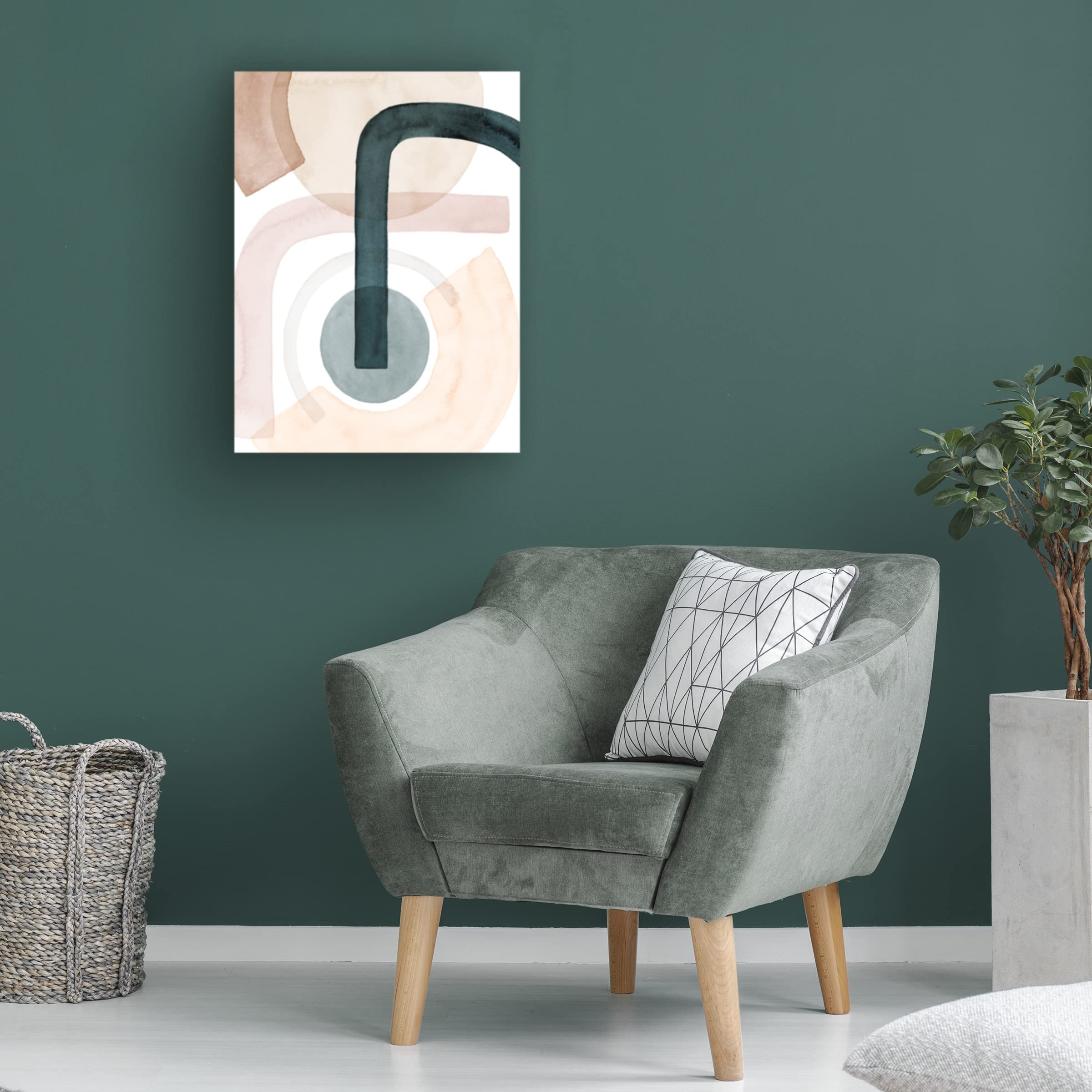 Grace Popp 'Easy Shift I' Canvas Wall Art - Modern Abstract Painting for Living Room, Bedroom & Office Decor - Handmade Stretched Canvas Print - Perfect Gift for Home & Office