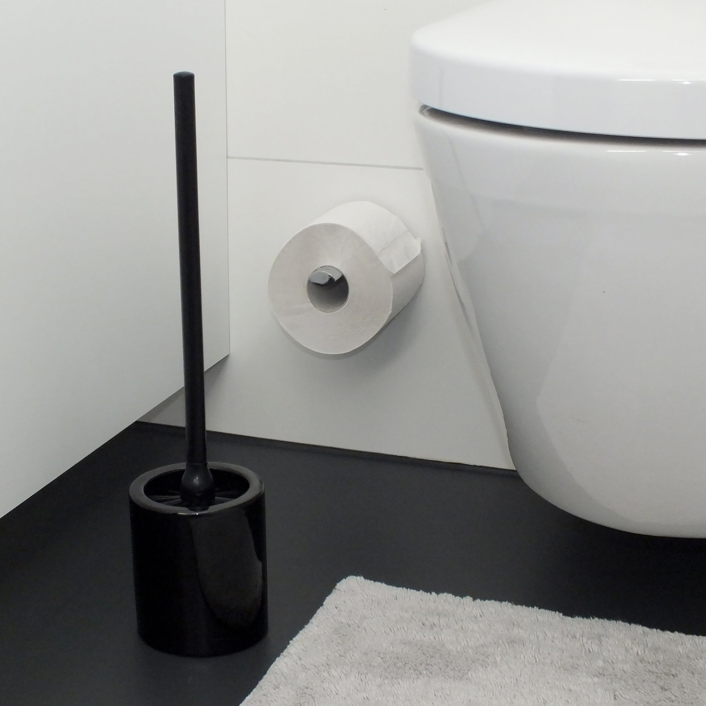 Premium Black Mono Ceramic WC Set - Modern Toilet Bowl & Tank Combo for Bathroom Renovation | Durable & Stylish Design for Home & Commercial Use