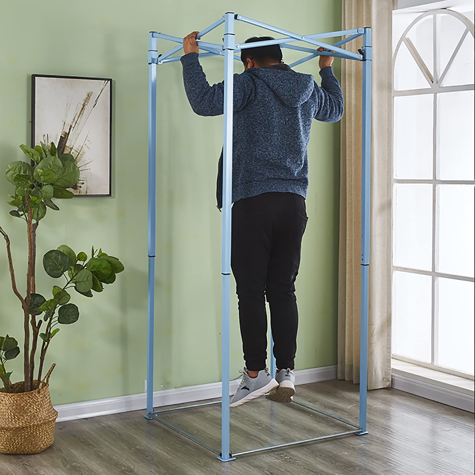 Portable Fitting Room with Blackout Curtain - Easy Assemble Privacy Changing Room for Clothing Stores, Home Try-On & Events | Mobile Dressing Booth with Strong Shading Protection