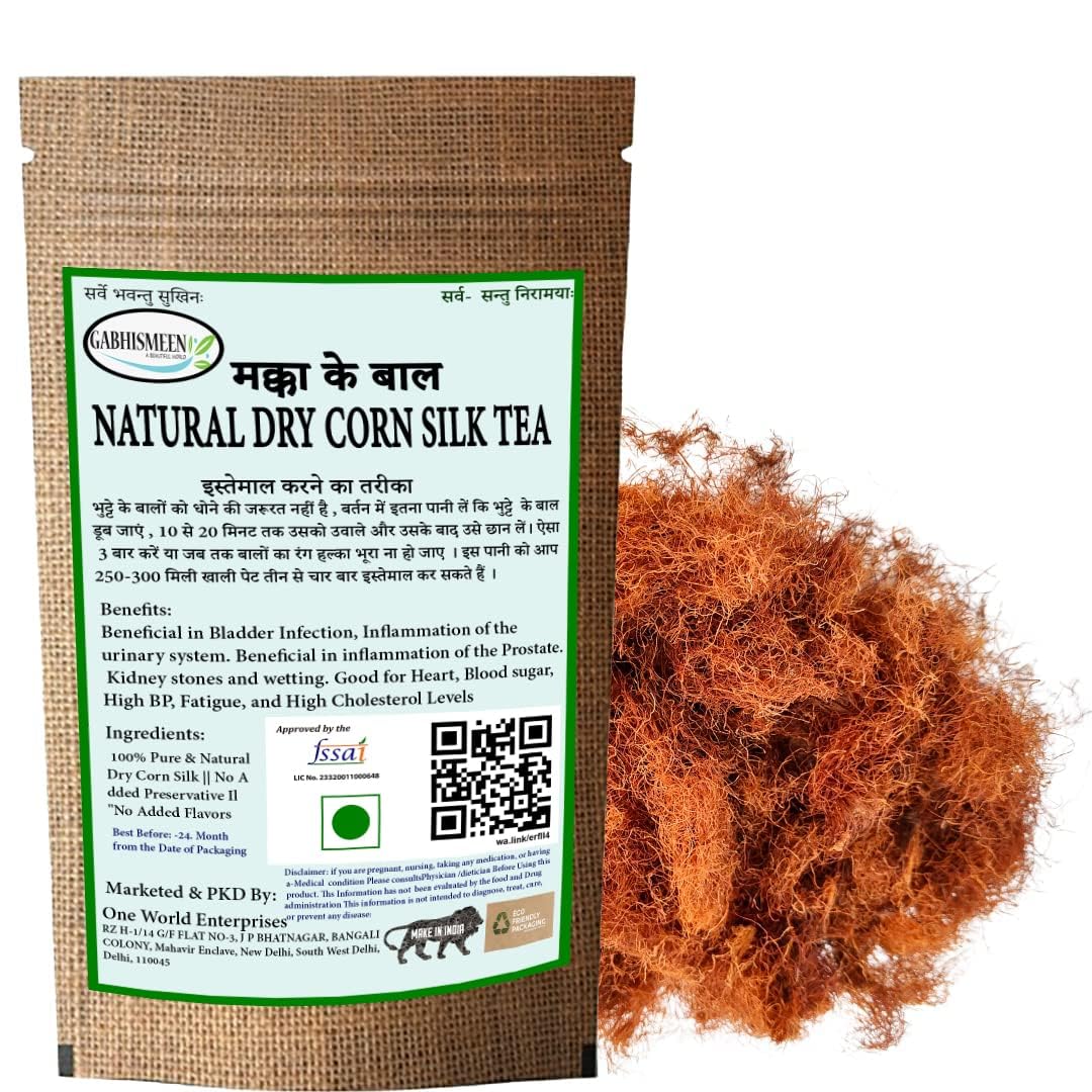 Premium Natural Dry Corn Silk (50g) - Organic Cornsilk, Maize Hair for Detox & Kidney Health | Herbal Tea, DIY Beauty, Cooking Ingredient | Perfect for Home Remedies, Skincare & Healthy Recipes