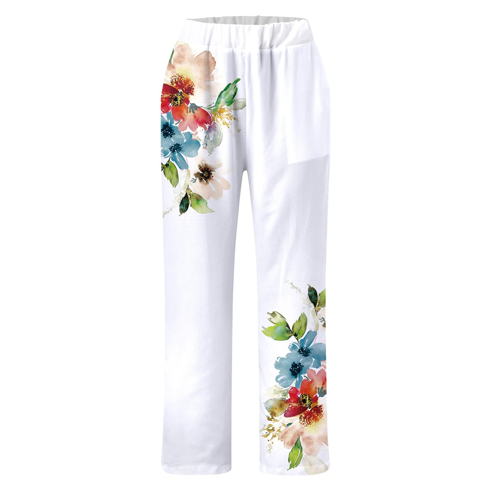 **Women's Navy Blue Cargo Pants Boyfriend Fit Summer Harem Jumpsuit Straight Leg Capri Jeans Drop Crotch Casual Elegant Trousers for School, Party & Outdoor Activities**