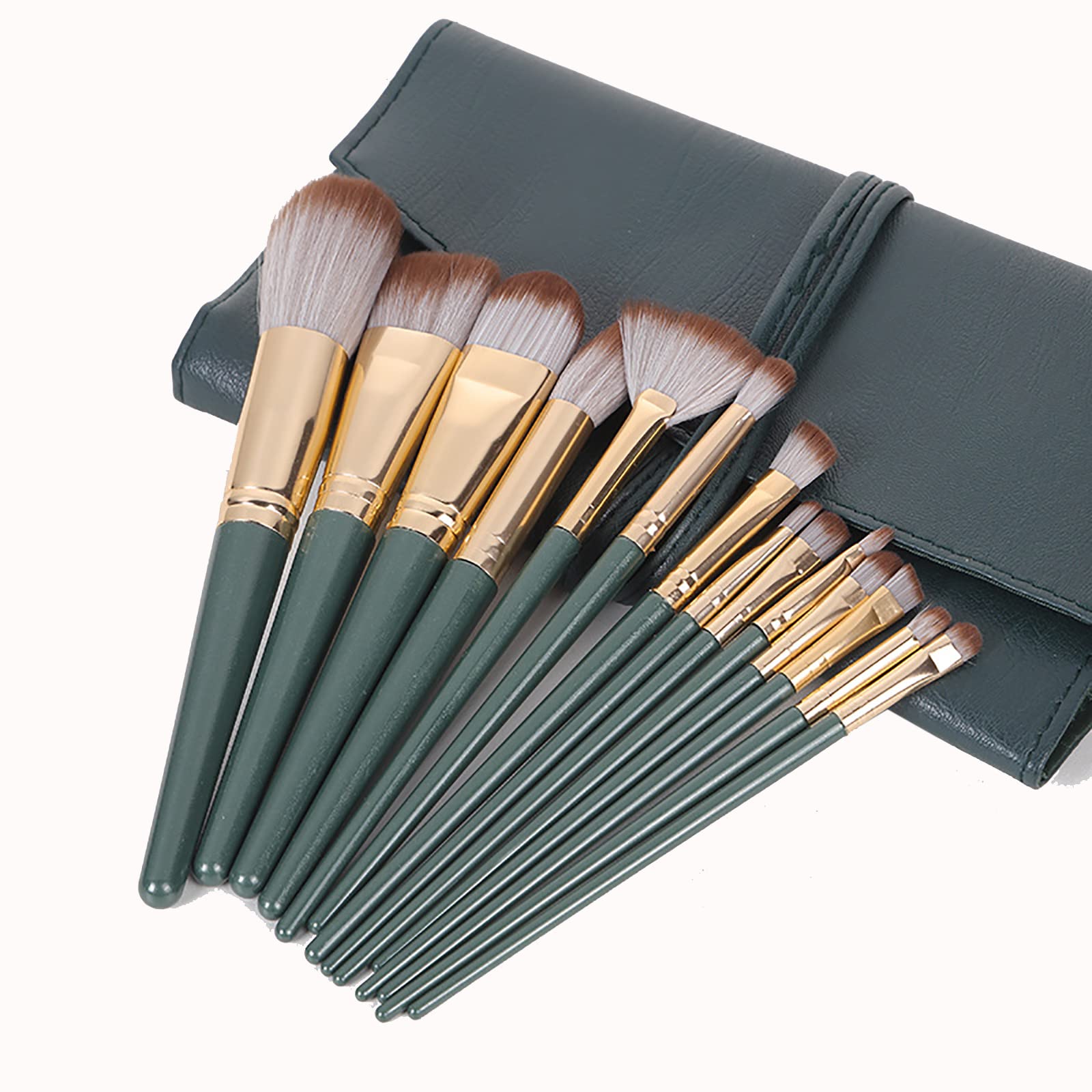 14-Piece Professional Makeup Brush Set for Foundation, Blush, Concealer & Eyeshadow - Includes Powder Brush & Storage Bag - Perfect for Everyday Makeup & Travel