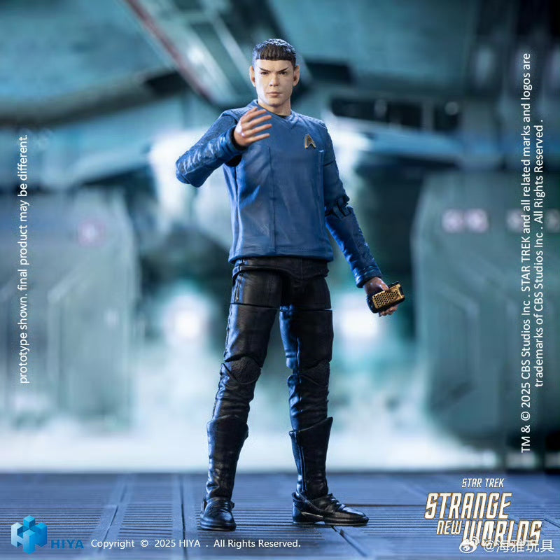 Pre Order 1/18 HIYA 4-Inch Action Figure - Exquisite Mini Series Star Trek Strange New Worlds Spock Collectible Toy for Display & Play | Perfect for Fans, Collectors & Sci-Fi Enthusiasts
