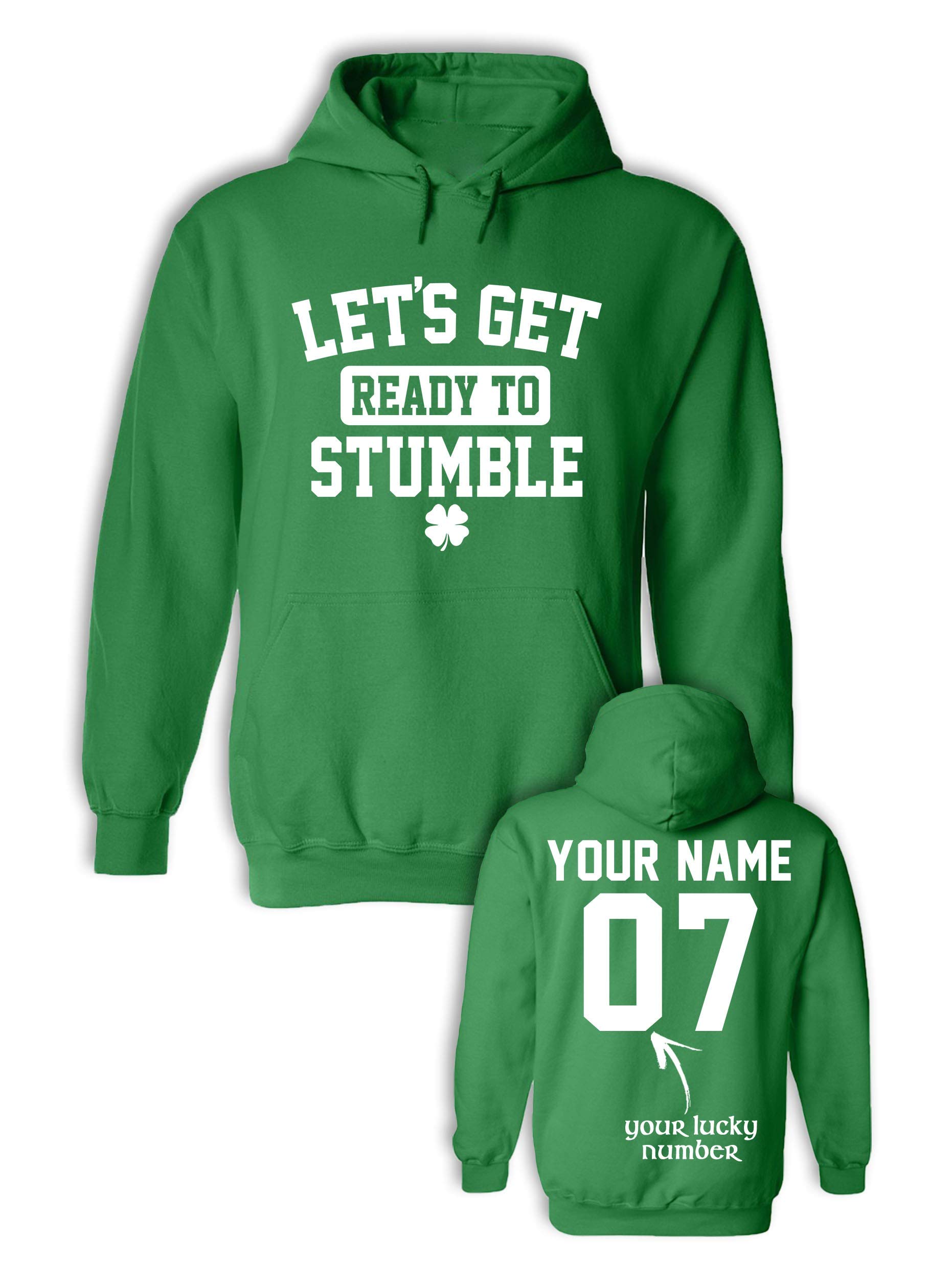 Custom Personalized Hoodies for St. Patrick's Day - Add Your Name & Number - Warm Fleece Pullover Sweatshirts for Men & Women - Perfect for Parties, Parades & Holiday Celebrations