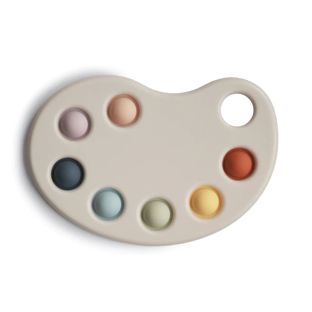 Mushie Paint Palette Press Toy - Sensory Play for Kids, Non-Toxic & BPA-Free - Perfect for Creative Play, Arts & Crafts, and Early Learning Development