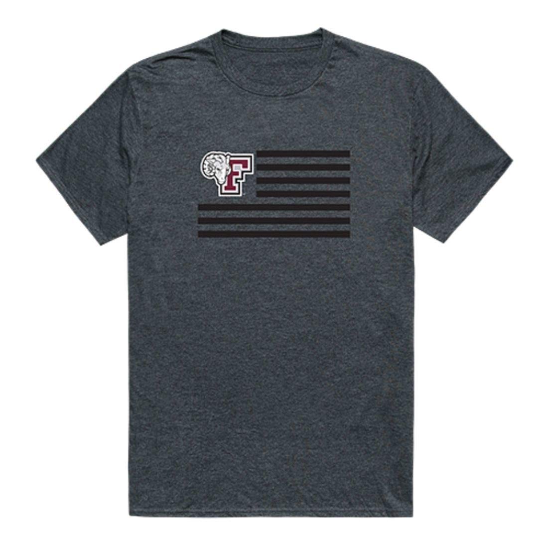 Fordham Rams USA Flag T-Shirt - Heather Charcoal for Game Day & Campus Wear