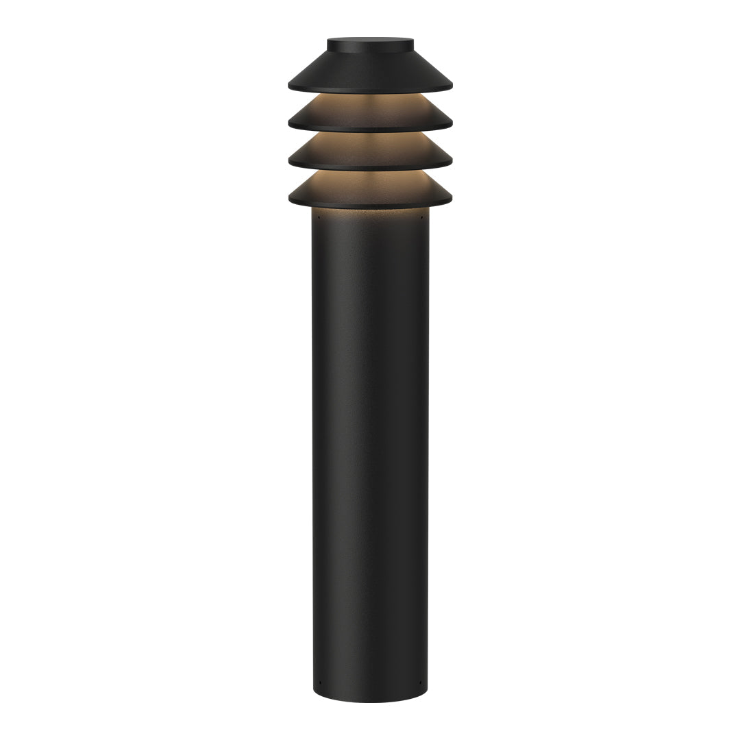 Bysted Outdoor Garden Bollard Light - Durable Solar LED Landscape Lighting for Pathways, Driveways, and Yards | Perfect for Home, Patio, and Commercial Use
