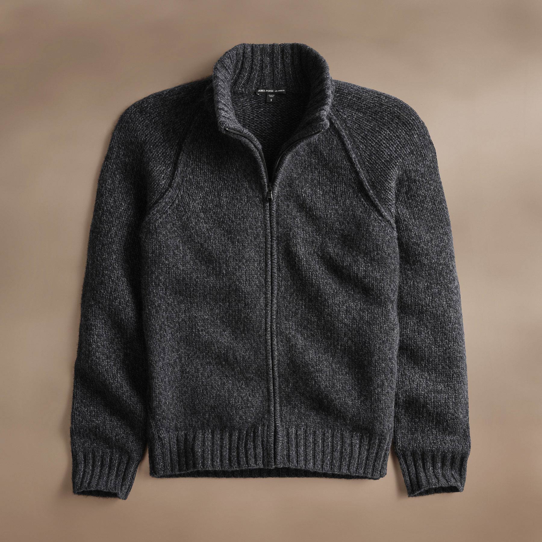 Chunky Cashmere Zip Up Sweater - Charcoal Marl | Cozy Winter Pullover for Women & Men | Perfect for Casual Outfits & Cold Weather Layering