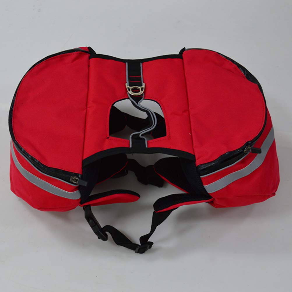 TEHAUX Dog Backpack - Adjustable Weighted Vest for Hiking & Camping with Food Storage | Durable Pet Travel Gear for Outdoor Adventures