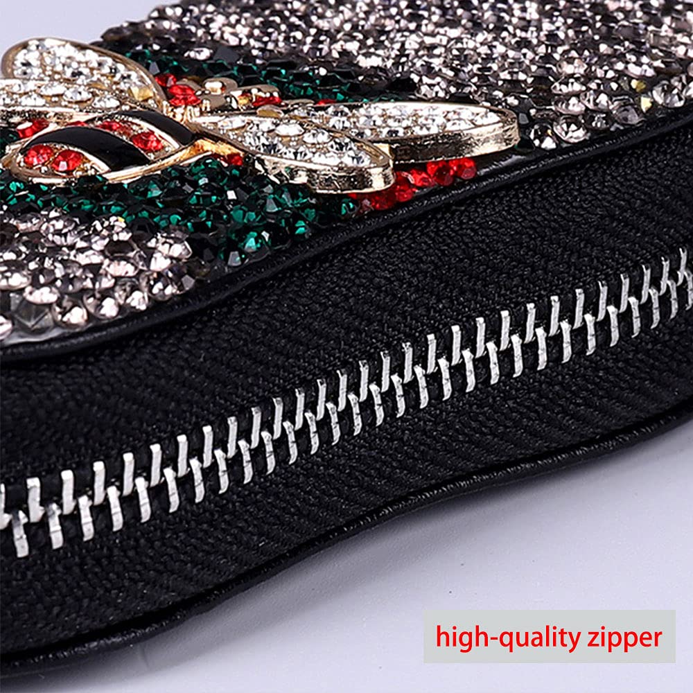 Sparkling Crystal Car Key Holder Case with Shiny Diamond Bee Design - Stylish & Durable Keychain for Women, Men - Perfect for Car Keys, House Keys, Gift Giving