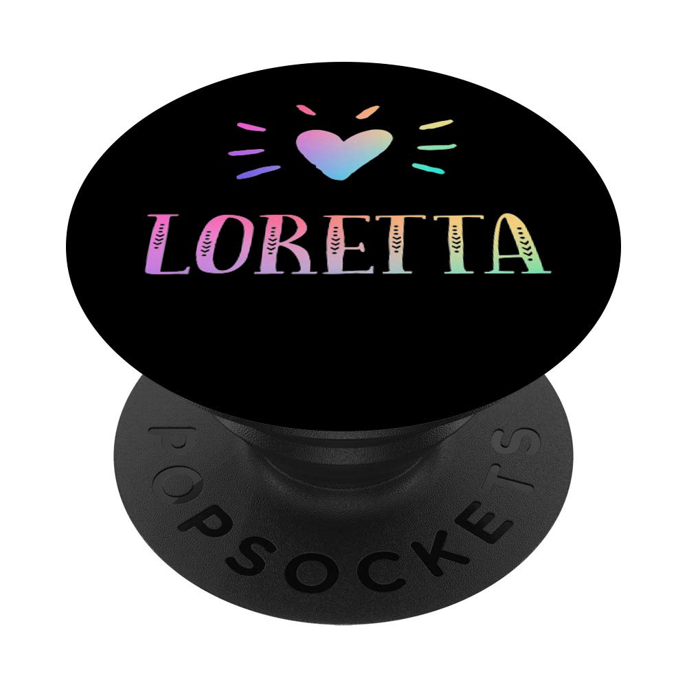 Loretta Gift Coffee Mug with Rainbow Watercolor Design - Swappable PopGrip for Phones & Tablets | Perfect Gift for Coffee Lovers, Office Use & Travel