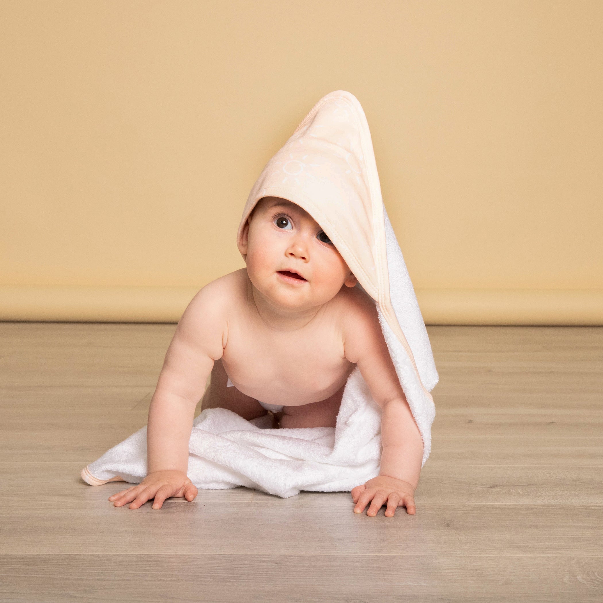 Nordic 2-Pack Hooded Baby Towel Set - Soft Peach & Lilac for Newborns, Infants & Toddlers - Perfect for Bath Time, Swimming & Beach Outings