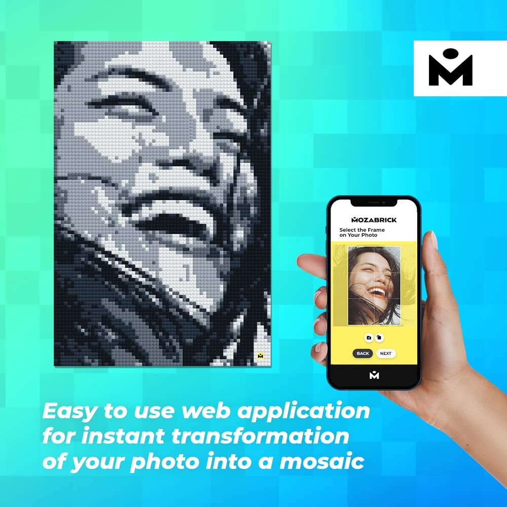 Mozabrick Model M DIY Pixel Art Building Kit - Transform Photos into Custom Mosaic Puzzles with Bricks | Creative Home Decor & Gift for Kids & Adults