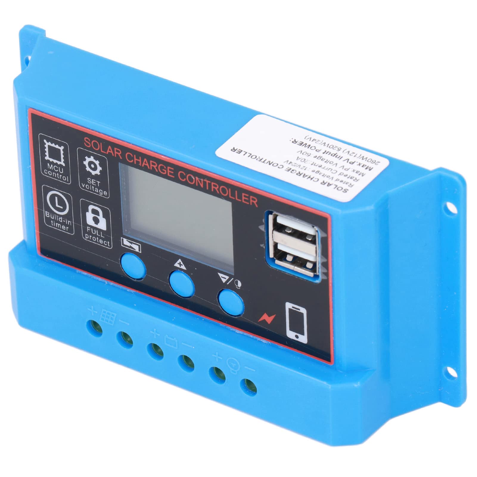 Solar Charge Controller with LCD Display - Efficient & Easy for Smart Homes & Off-Grid Use