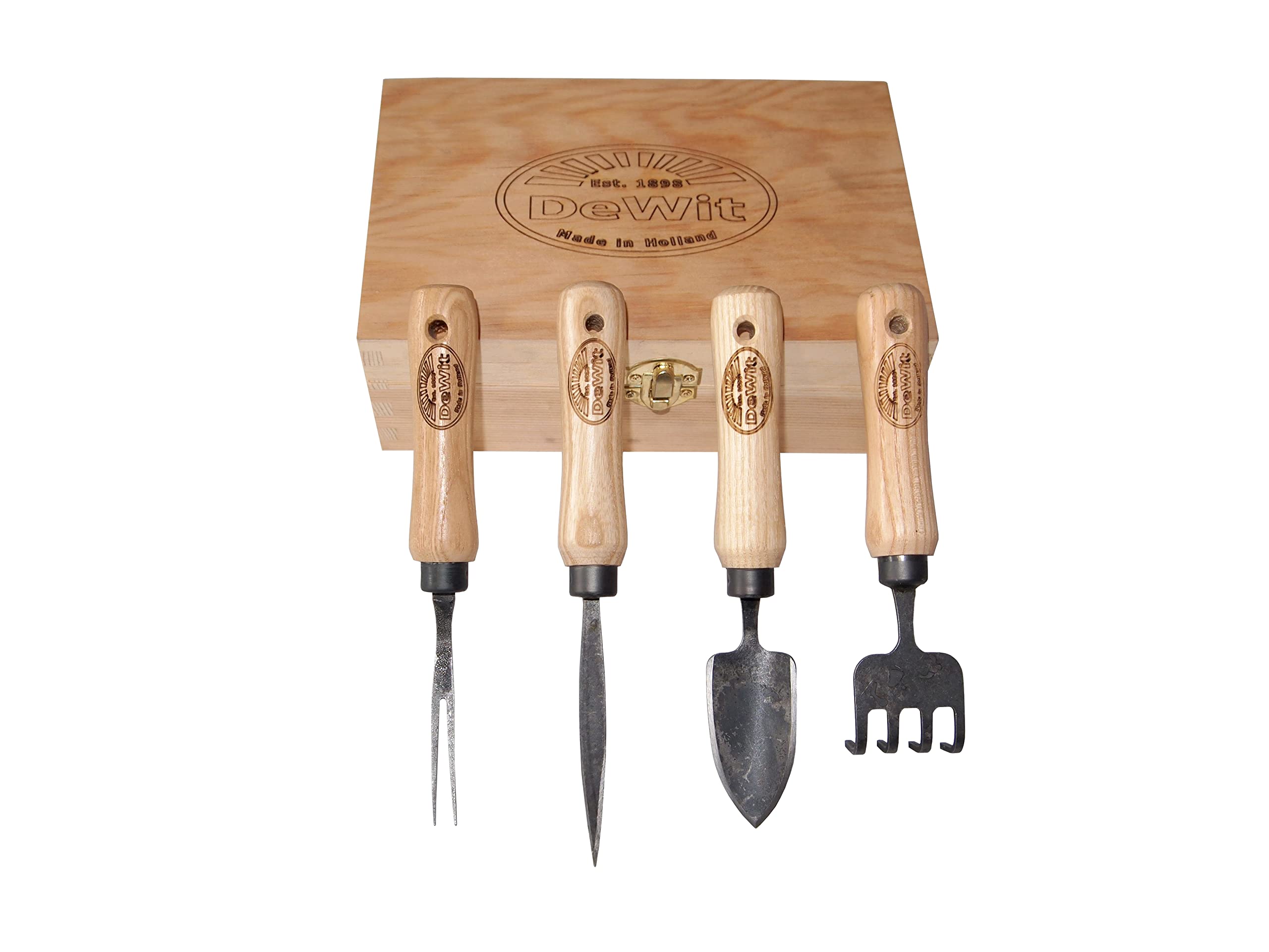 Premium DeWit Bonsai Tool Kit with 5-Piece Stainless Steel Tools in Wooden Gift Box - Perfect for Bonsai Pruning, Shaping & Plant Care - Ideal for Gardeners, Beginners & Bonsai Enthusiasts