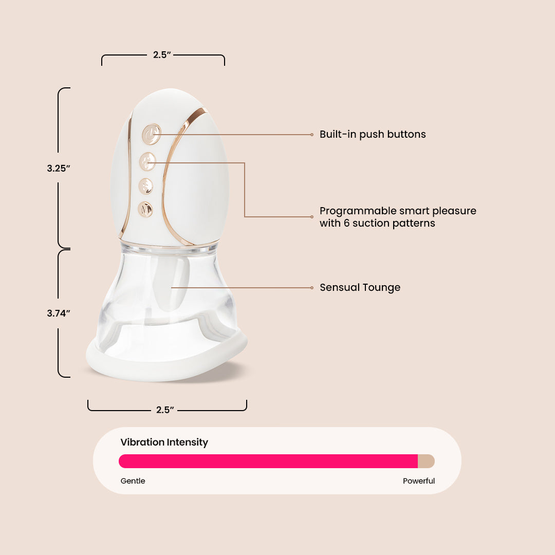 Empowered™ Smart Pleasure Queen - 3-in-1 Clitoral Stimulator with Suction, Vibration & Flickering for Intense Orgasms | Perfect for Solo Play & Couples Intimacy