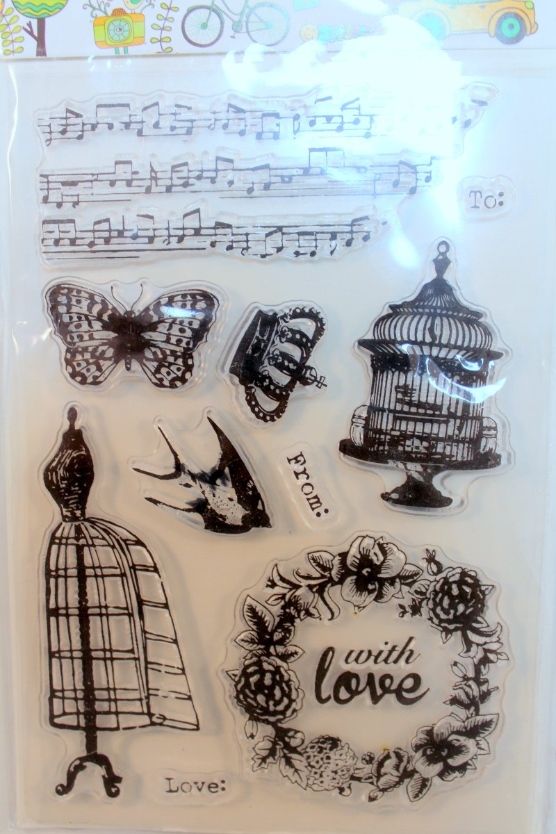 Vintage Romance Clear Cling Rubber Stamp Set for Scrapbooking, Card Making & DIY Crafts - Perfect for Wedding Invitations, Journals & Handmade Greeting Cards